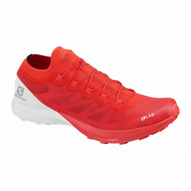 Chaussures De Trail Running Salomon Homme Rouge / Blanche - Salomon S/LAB SENSE 8 - France (5487-RMD